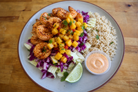 Shrimp Taco Bowl with Mango Salsa