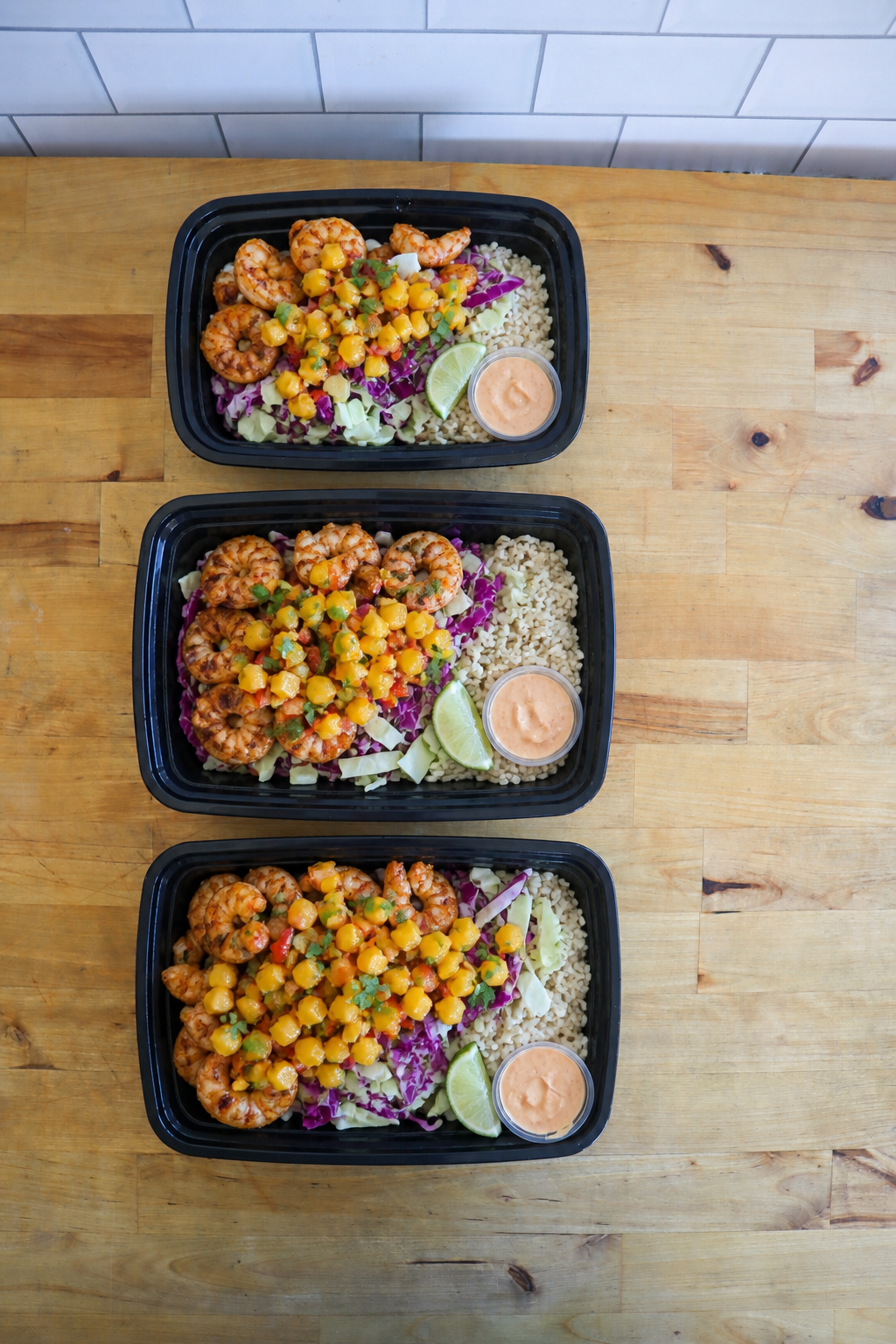 Shrimp Taco Bowl with Mango Salsa