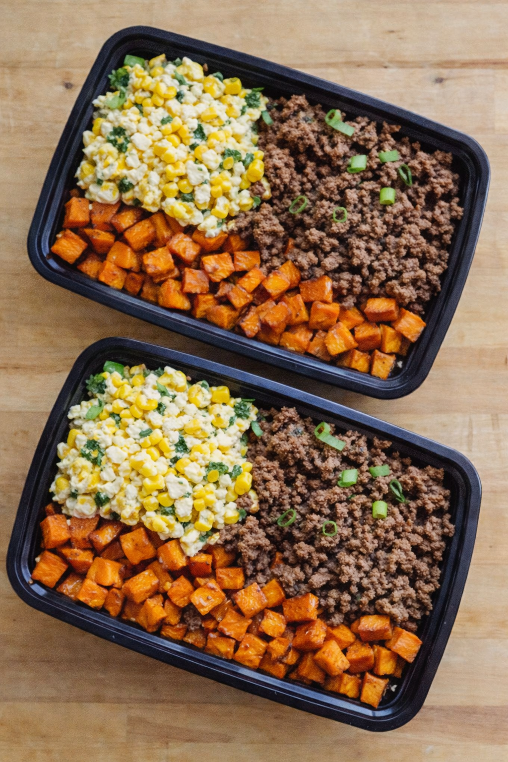 Street Corn Sweet Potato Beef Bowl