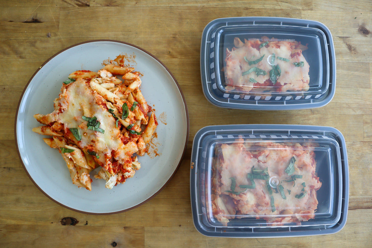 Red and White Chicken Pasta