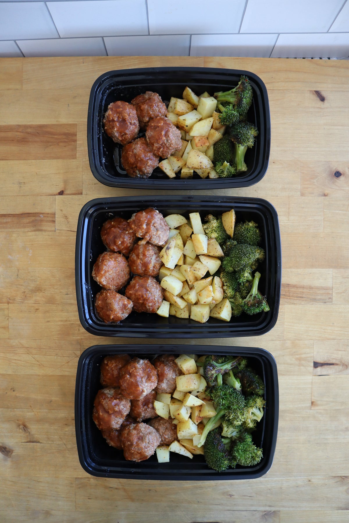 Sweet & Sour Meatballs w/ Roasted Potatoes & Broccoli
