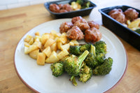 Sweet & Sour Meatballs w/ Roasted Potatoes & Broccoli